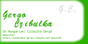 gergo czibulka business card