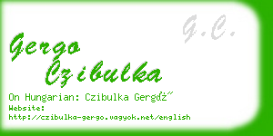 gergo czibulka business card